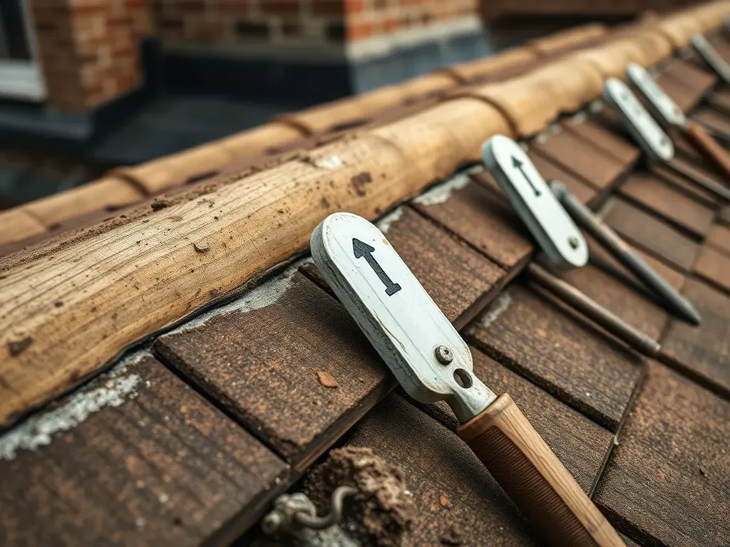 Tools and site markers used in Victorian and Edwardian terraces